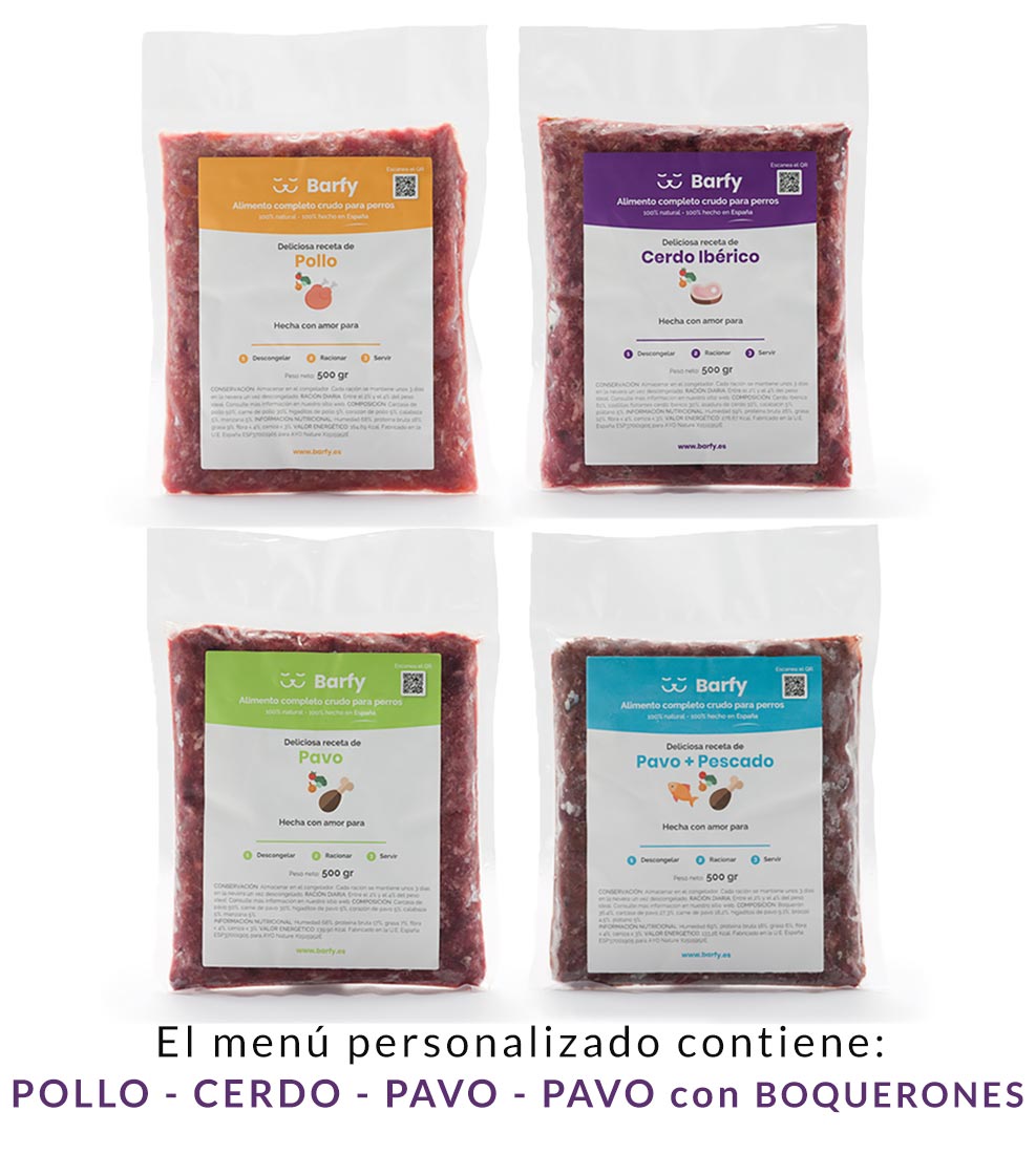 Menú personalizado - ¡Le gusta todos los sabores!